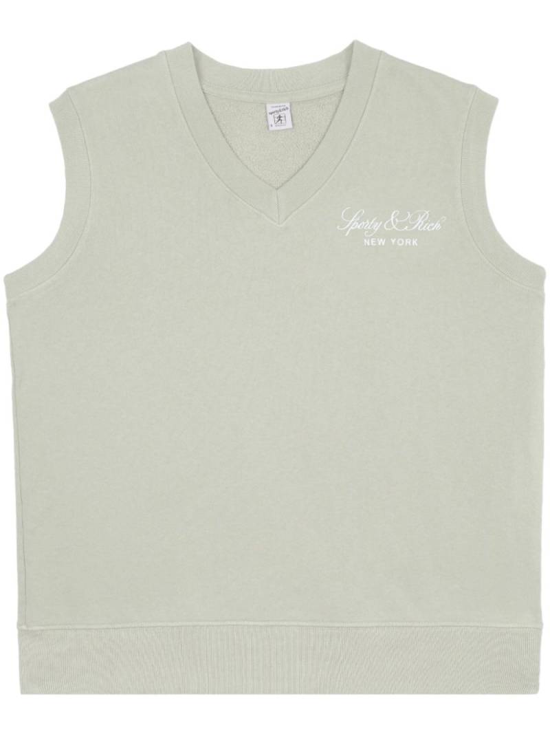 Sporty & Rich Vendome cotton vest - White von Sporty & Rich