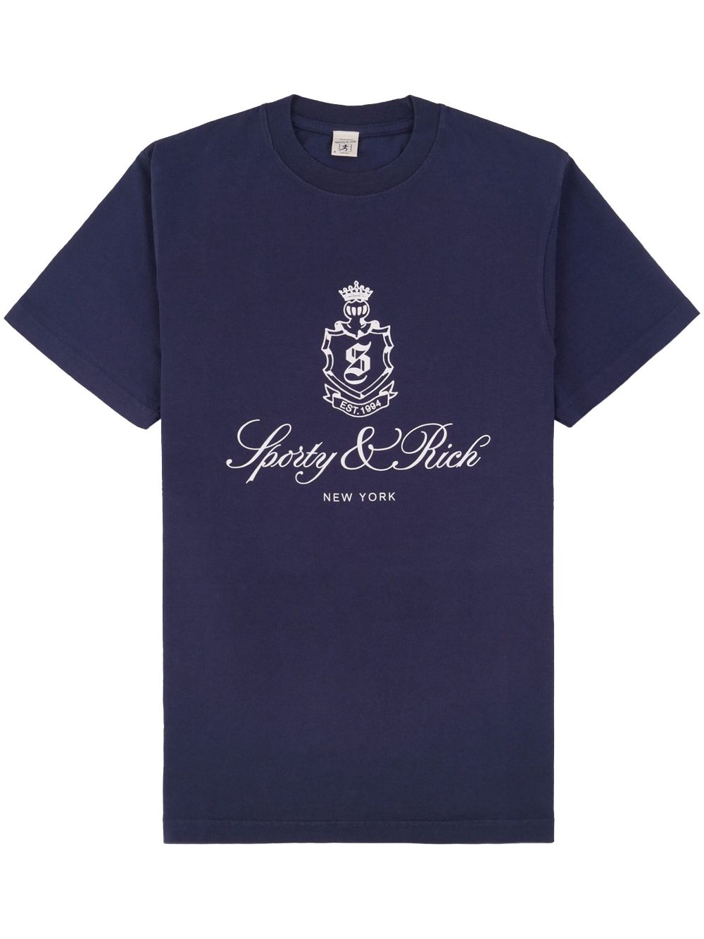 Sporty & Rich Vendome logo-print T-shirt - Blue von Sporty & Rich