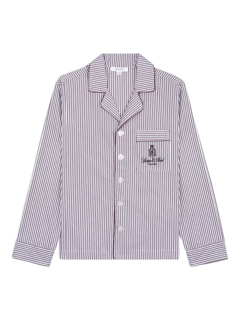 Sporty & Rich Vendome pajama shirt - Brown von Sporty & Rich