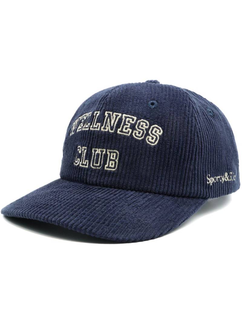 Sporty & Rich Wellness Club corduroy cap - Blue von Sporty & Rich