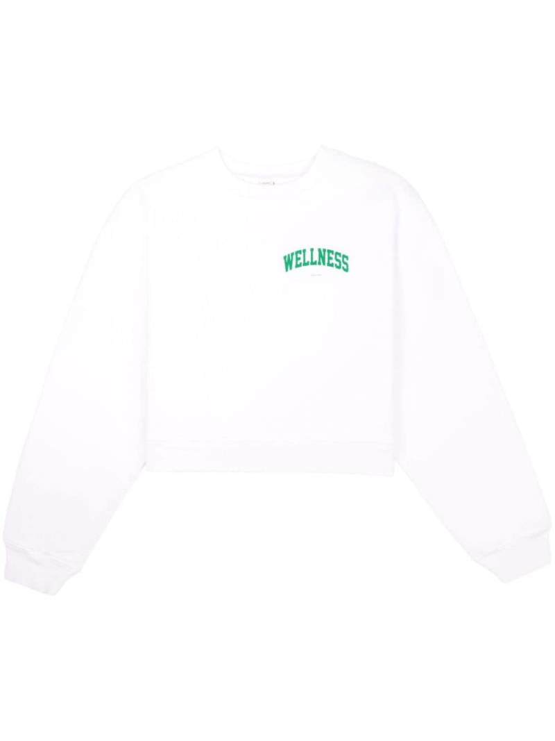 Sporty & Rich Wellness Ivy cropped sweatshirt - White von Sporty & Rich