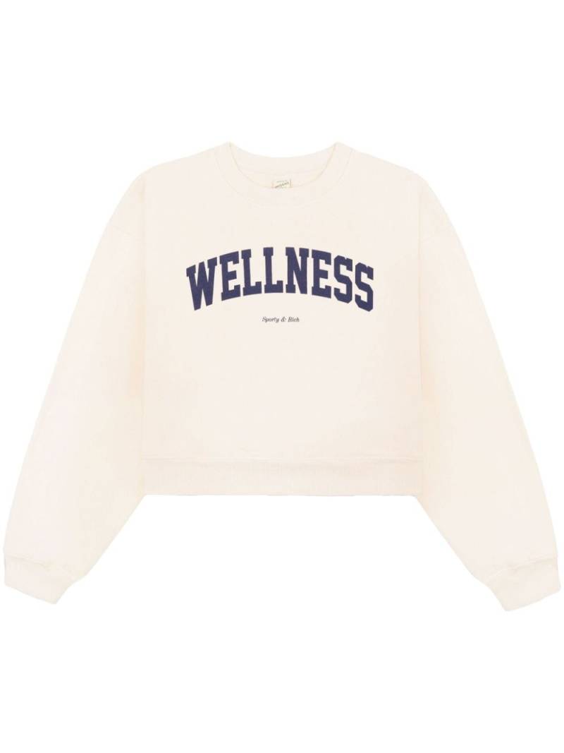 Sporty & Rich Wellness Ivy cropped sweatshirt - White von Sporty & Rich