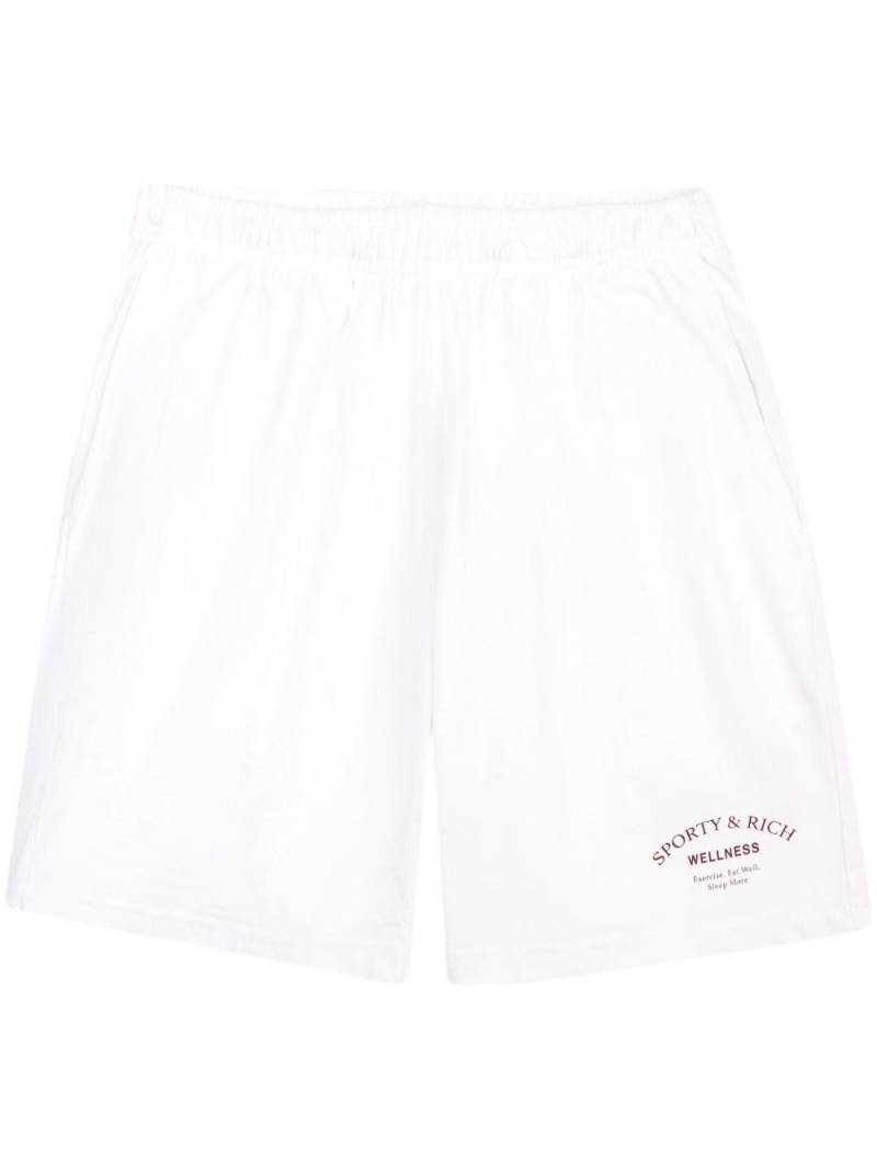 Sporty & Rich Wellness Studio cotton shorts - White von Sporty & Rich