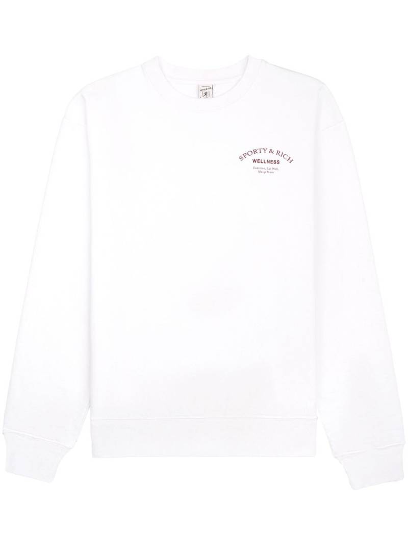 Sporty & Rich Wellness cotton sweatshirt - White von Sporty & Rich