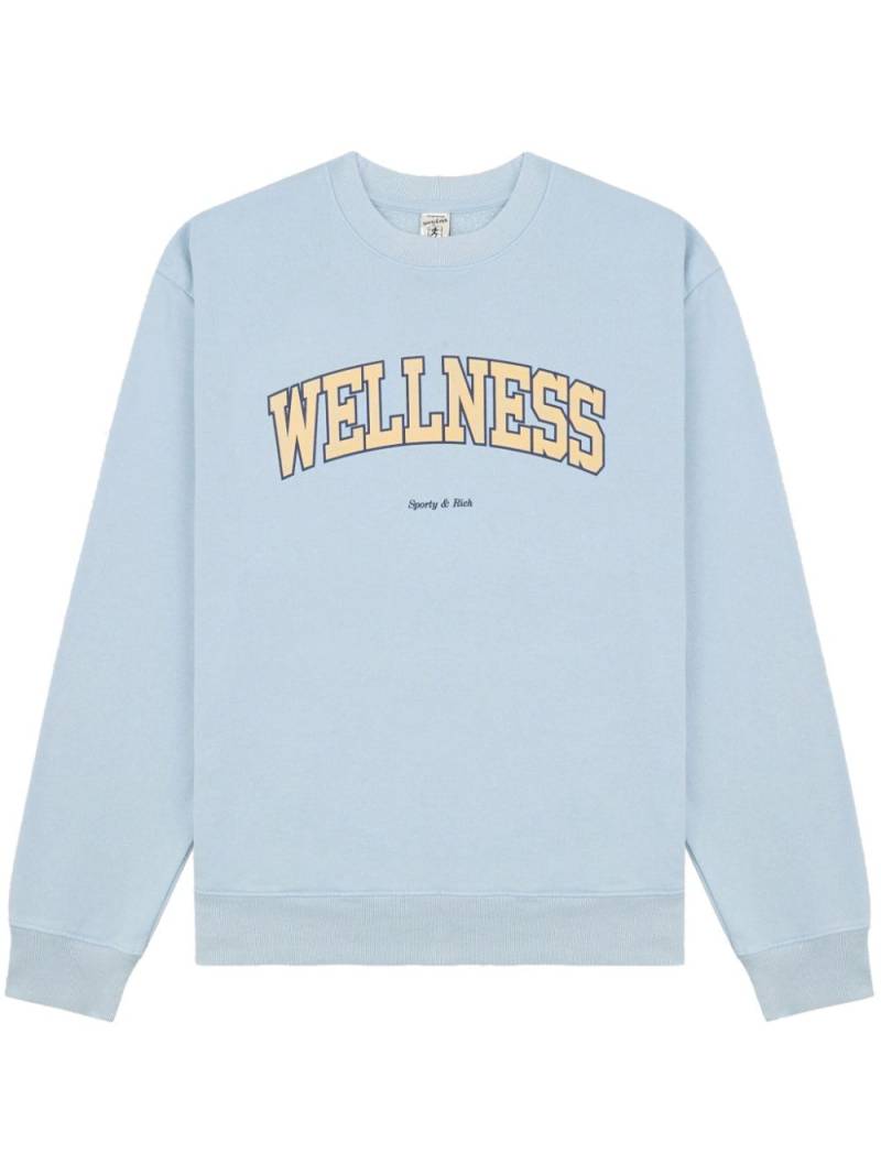 Sporty & Rich Wellness crew-neck cotton sweatshirt - Blue von Sporty & Rich