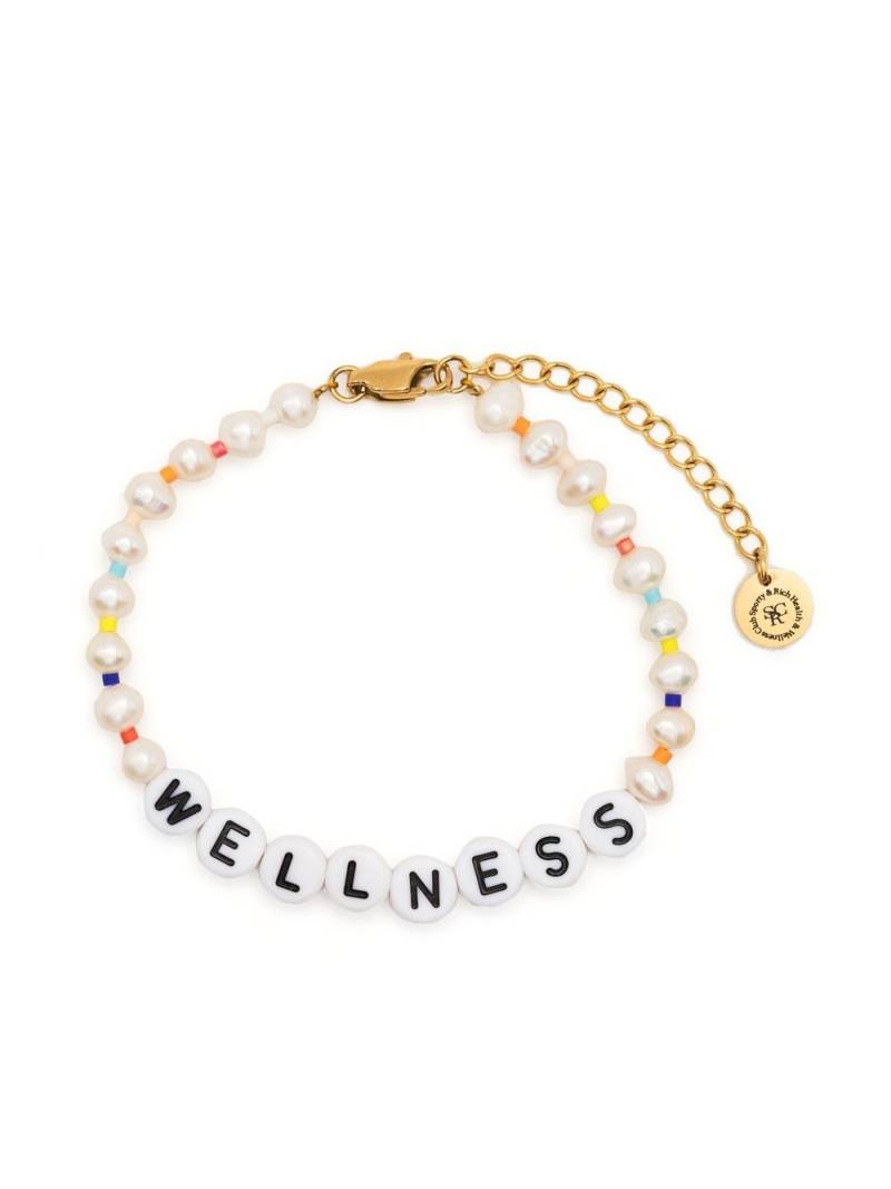 Sporty & Rich Wellness pearl-bead bracelet - White von Sporty & Rich