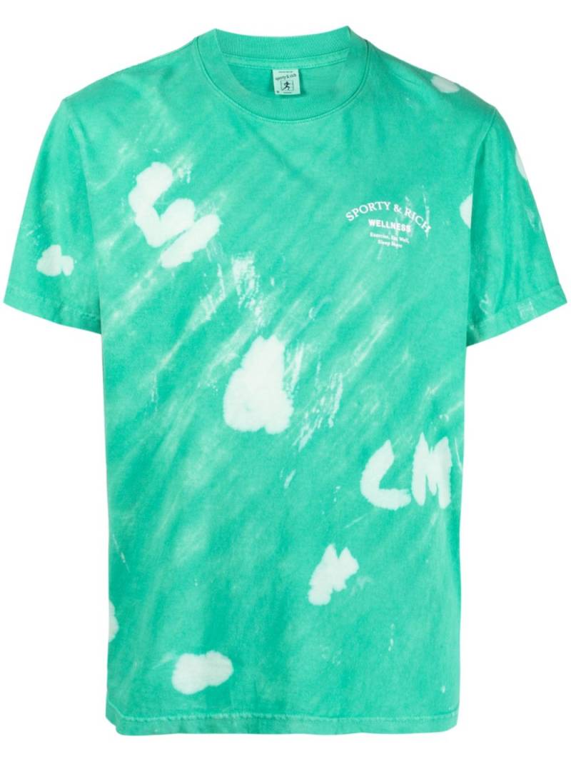 Sporty & Rich Wellness tie-dye T-shirt - Green von Sporty & Rich