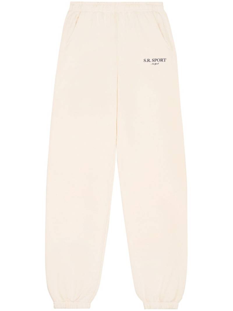 Sporty & Rich Wimbledon cotton track pants - Neutrals von Sporty & Rich