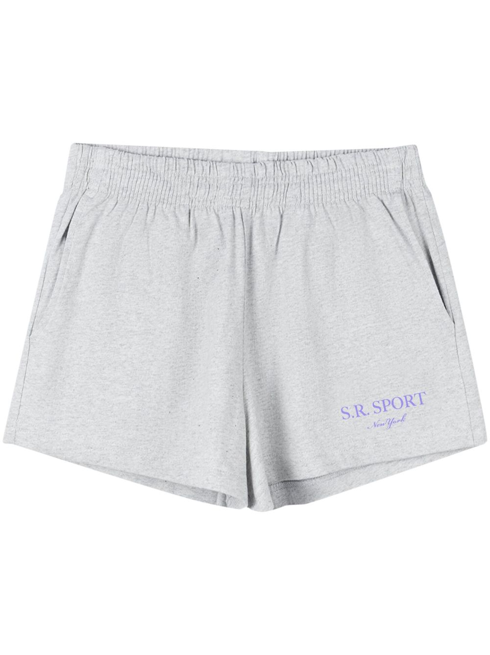 Sporty & Rich Wimbledon mélange-effect shorts - Grey von Sporty & Rich