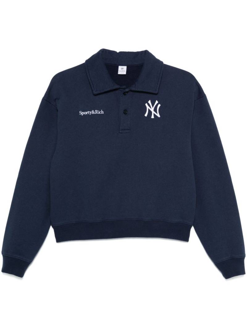 Sporty & Rich Yankees Serif polo top - Blue von Sporty & Rich