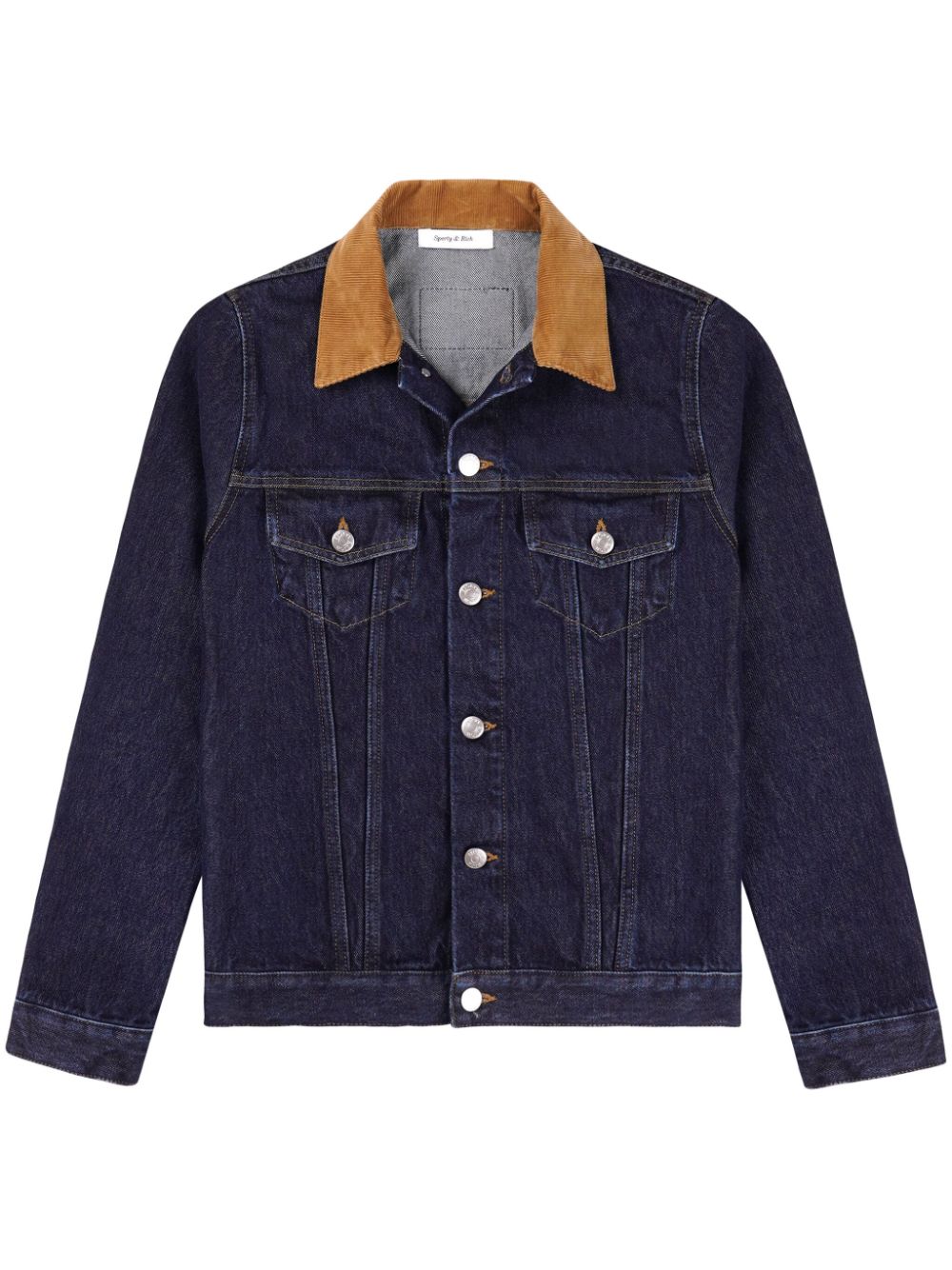 Sporty & Rich contrast-collar denim jacket - Blue von Sporty & Rich