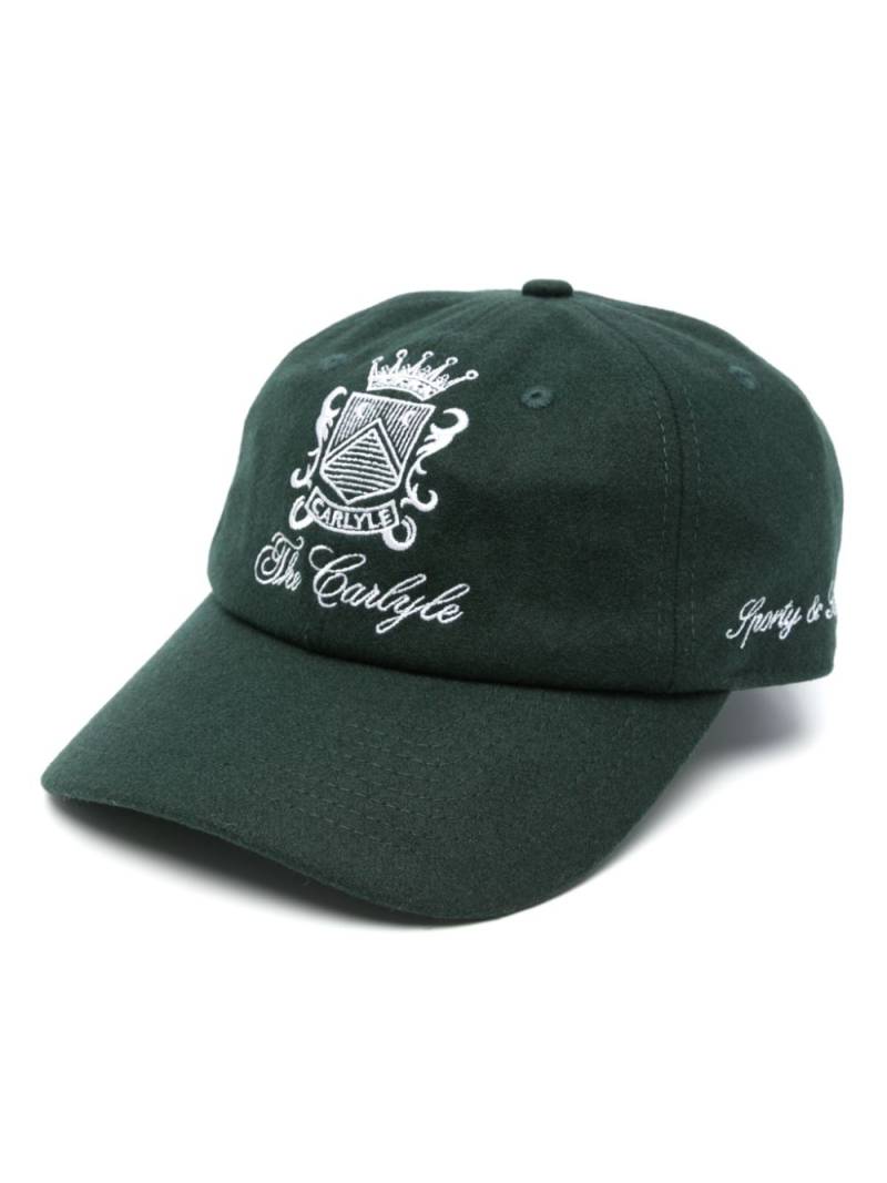 Sporty & Rich emblem-embroidered cap - Green von Sporty & Rich