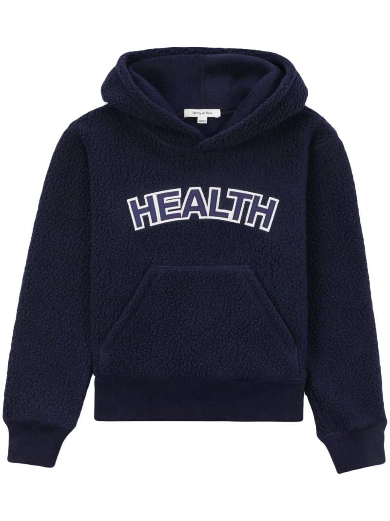 Sporty & Rich embroidered fleece hoodie - Blue von Sporty & Rich