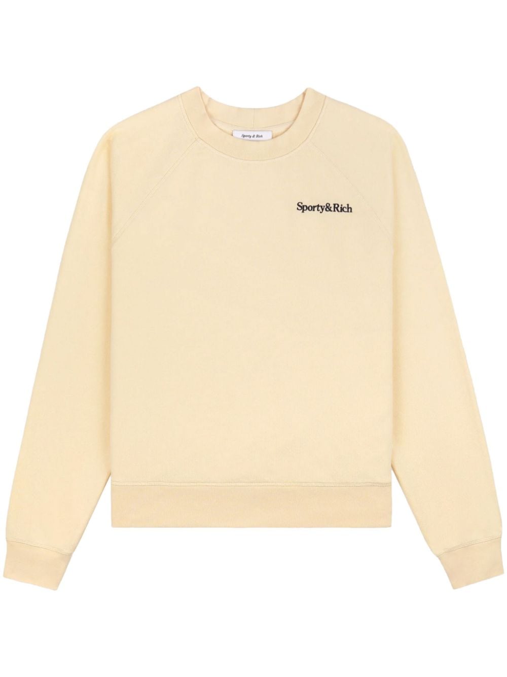 Sporty & Rich embroidered-logo cotton sweatshirt - Yellow von Sporty & Rich