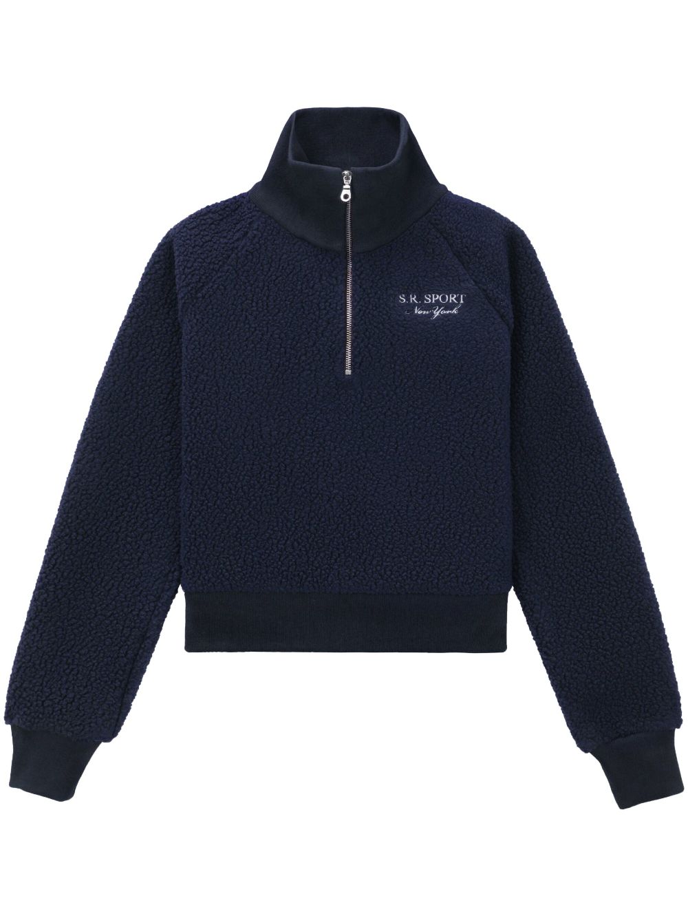 Sporty & Rich half-zip fleece sweatshirt - Blue von Sporty & Rich