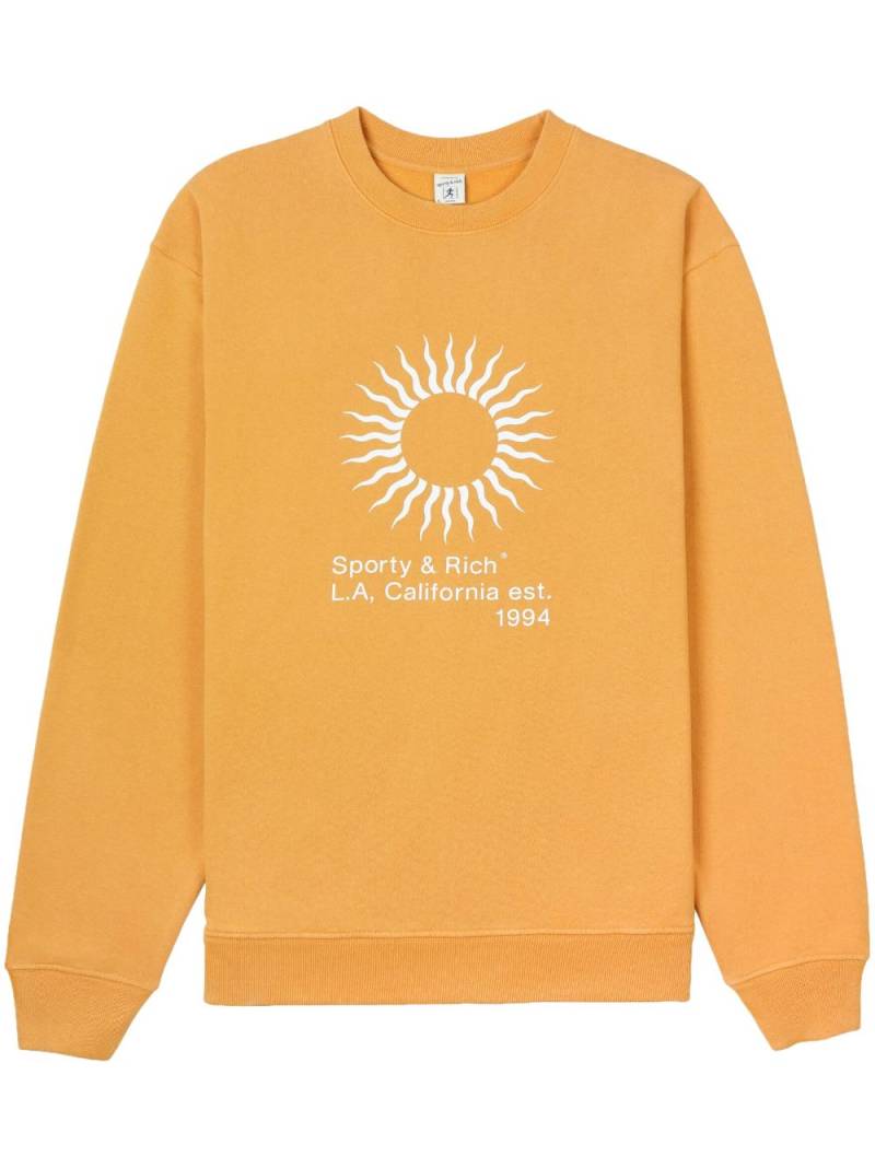 Sporty & Rich logo crew-neck sweatshirt - Orange von Sporty & Rich