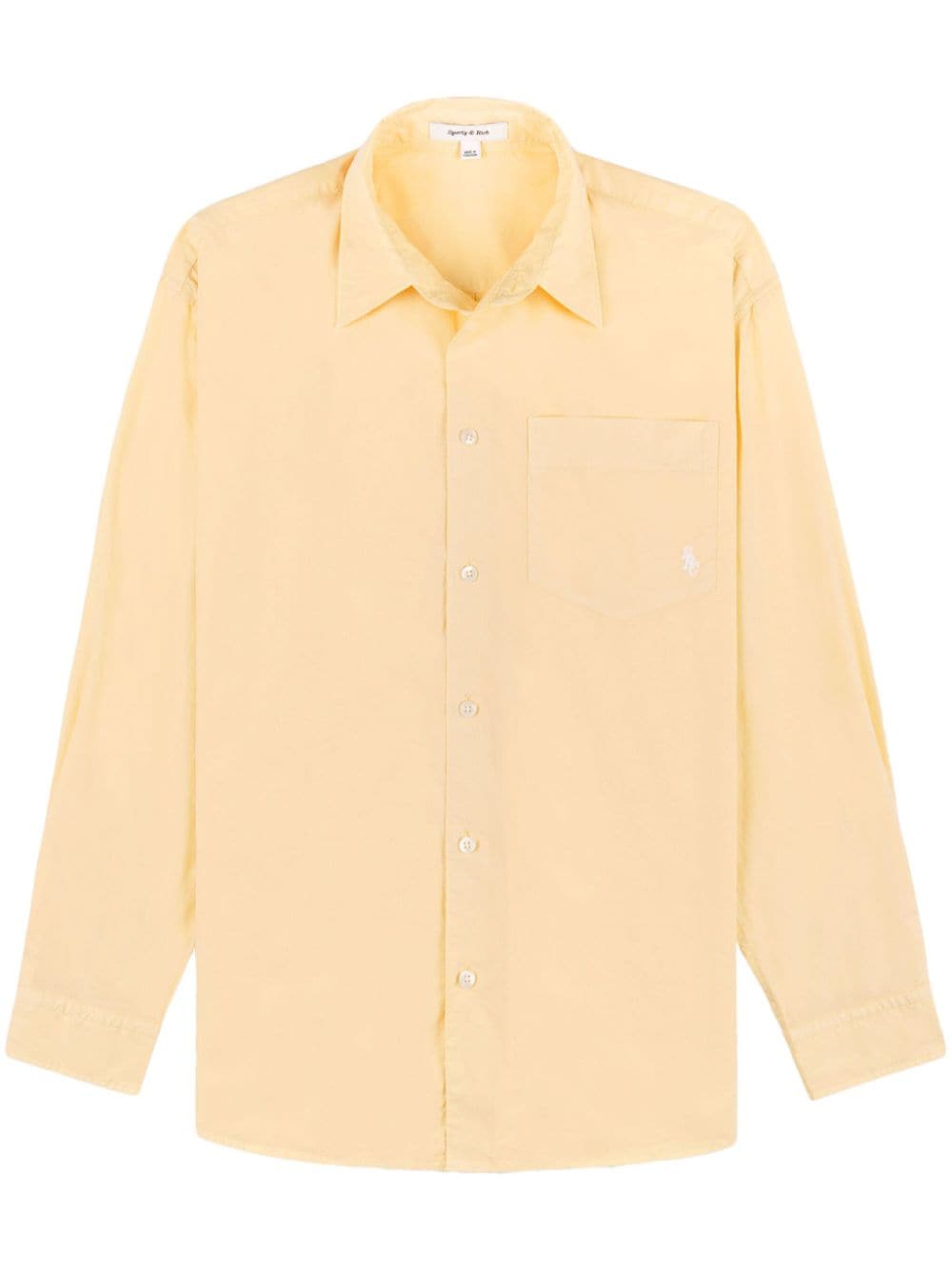 Sporty & Rich logo-embroidered cotton shirt - Yellow von Sporty & Rich