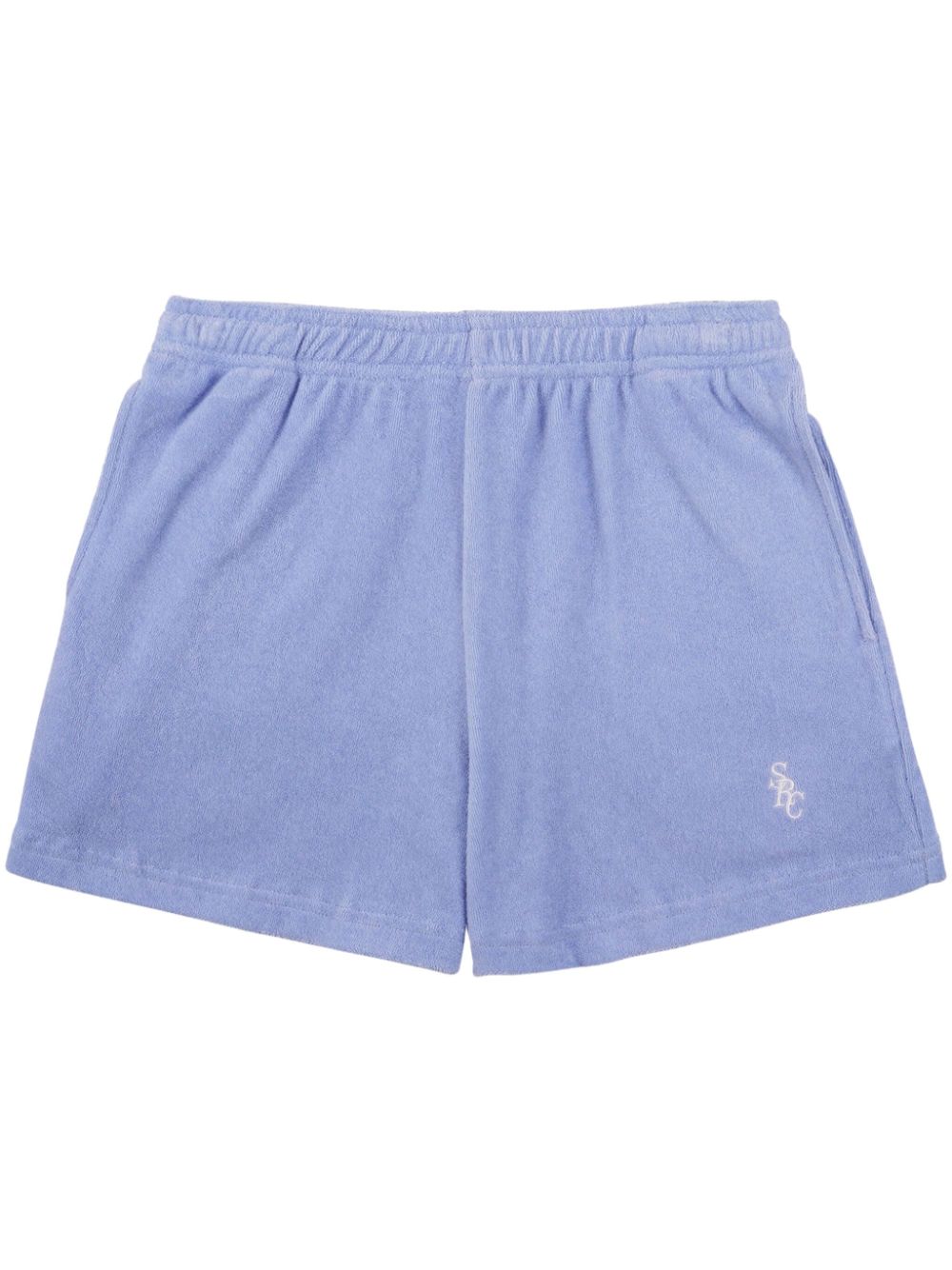Sporty & Rich logo-embroidered terry-cloth shorts - Blue von Sporty & Rich