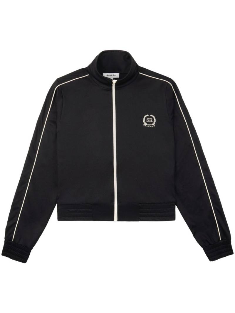 Sporty & Rich logo-embroidered track jacket - Black von Sporty & Rich