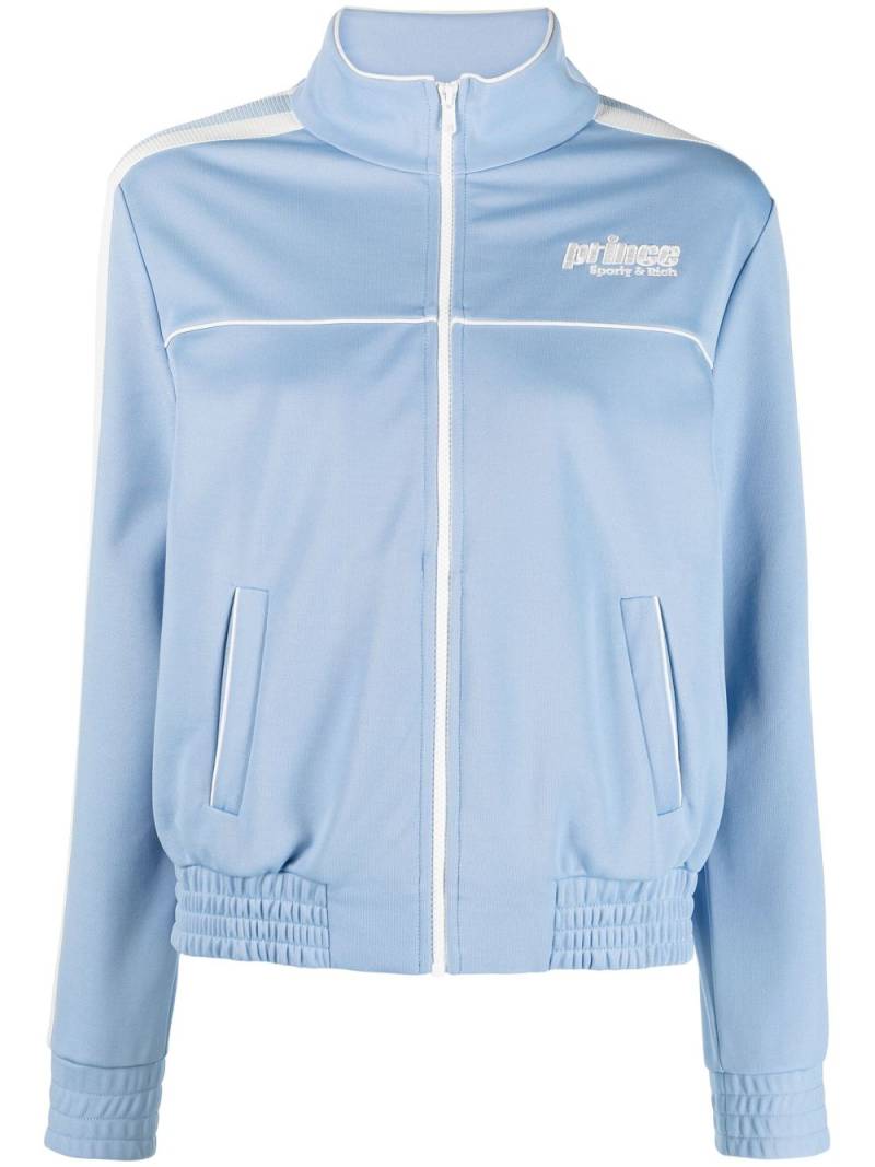 Sporty & Rich logo-embroidered track jacket - Blue von Sporty & Rich