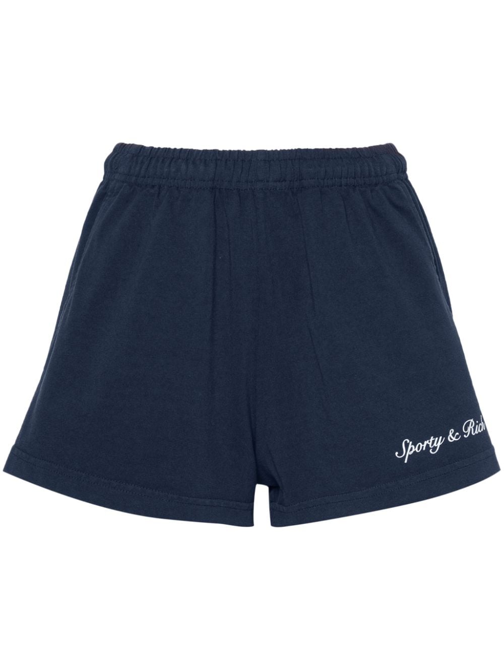 Sporty & Rich logo-embroidered track shorts - Blue von Sporty & Rich