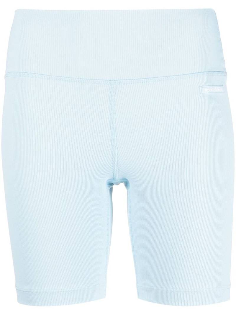 Sporty & Rich logo-patch ribbed biker shorts - Blue von Sporty & Rich