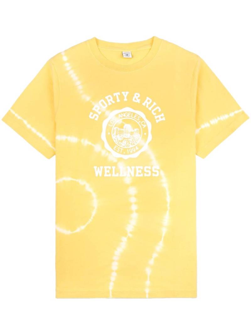 Sporty & Rich logo-print T-Shirt - Yellow von Sporty & Rich