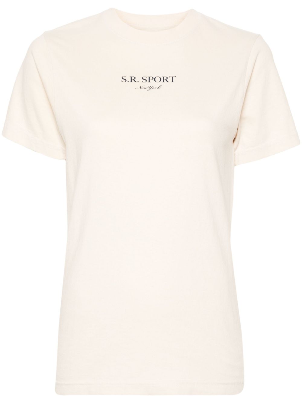 Sporty & Rich logo-print T-shirt - Neutrals von Sporty & Rich