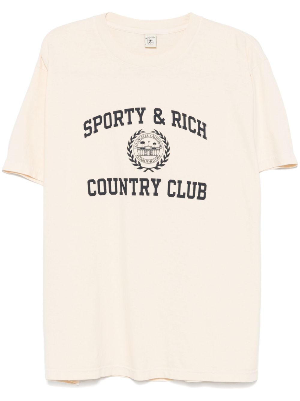 Sporty & Rich logo-print T-shirt - Neutrals von Sporty & Rich