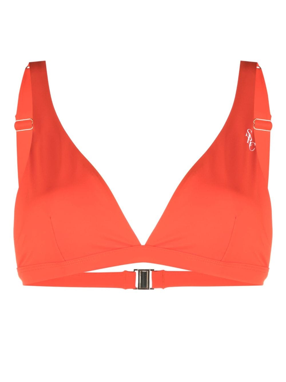 Sporty & Rich logo-print bikini top - Red von Sporty & Rich