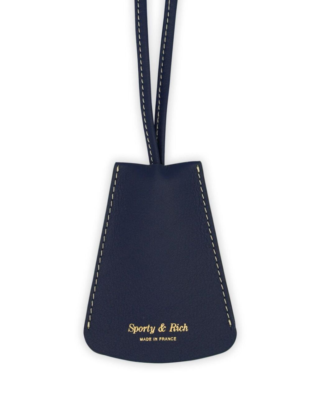 Sporty & Rich logo-print contrast-stitching keyring - Blue von Sporty & Rich