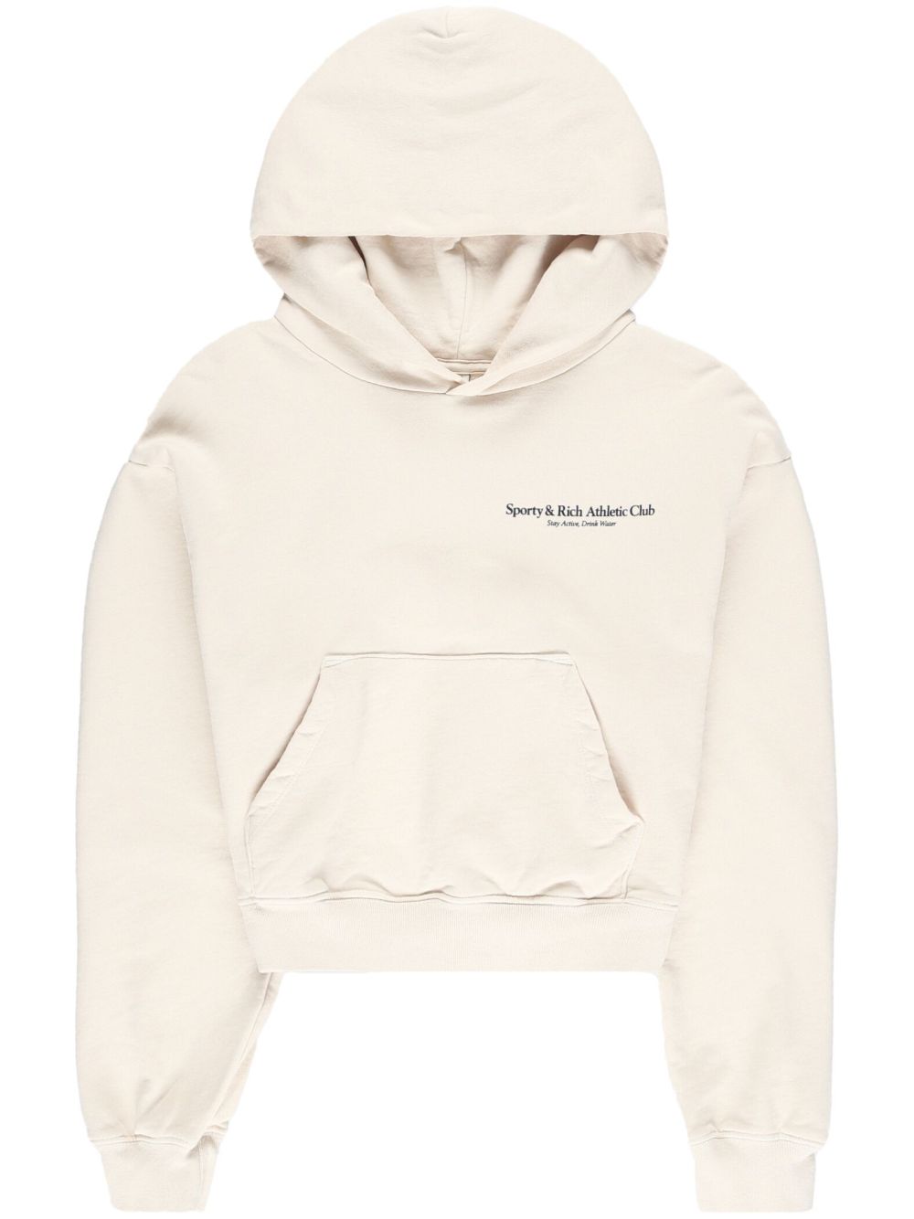 Sporty & Rich logo-print cotton hoodie - Neutrals von Sporty & Rich