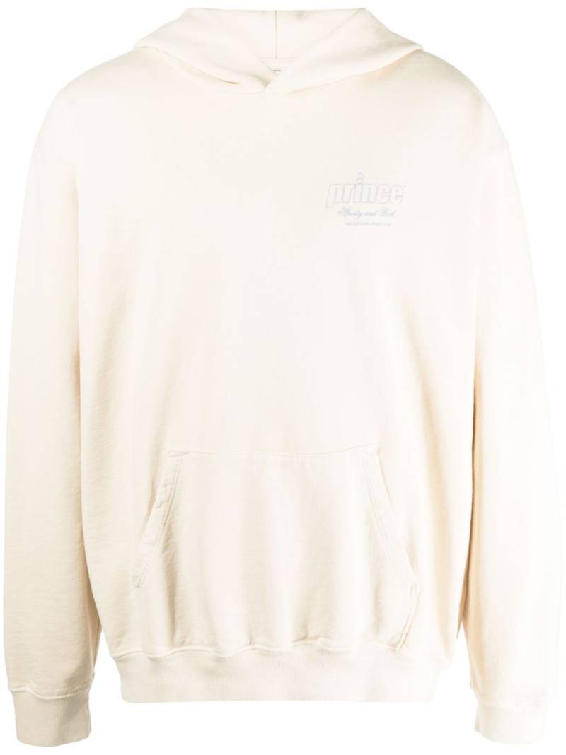 Sporty & Rich logo-print cotton hoodie - Neutrals von Sporty & Rich