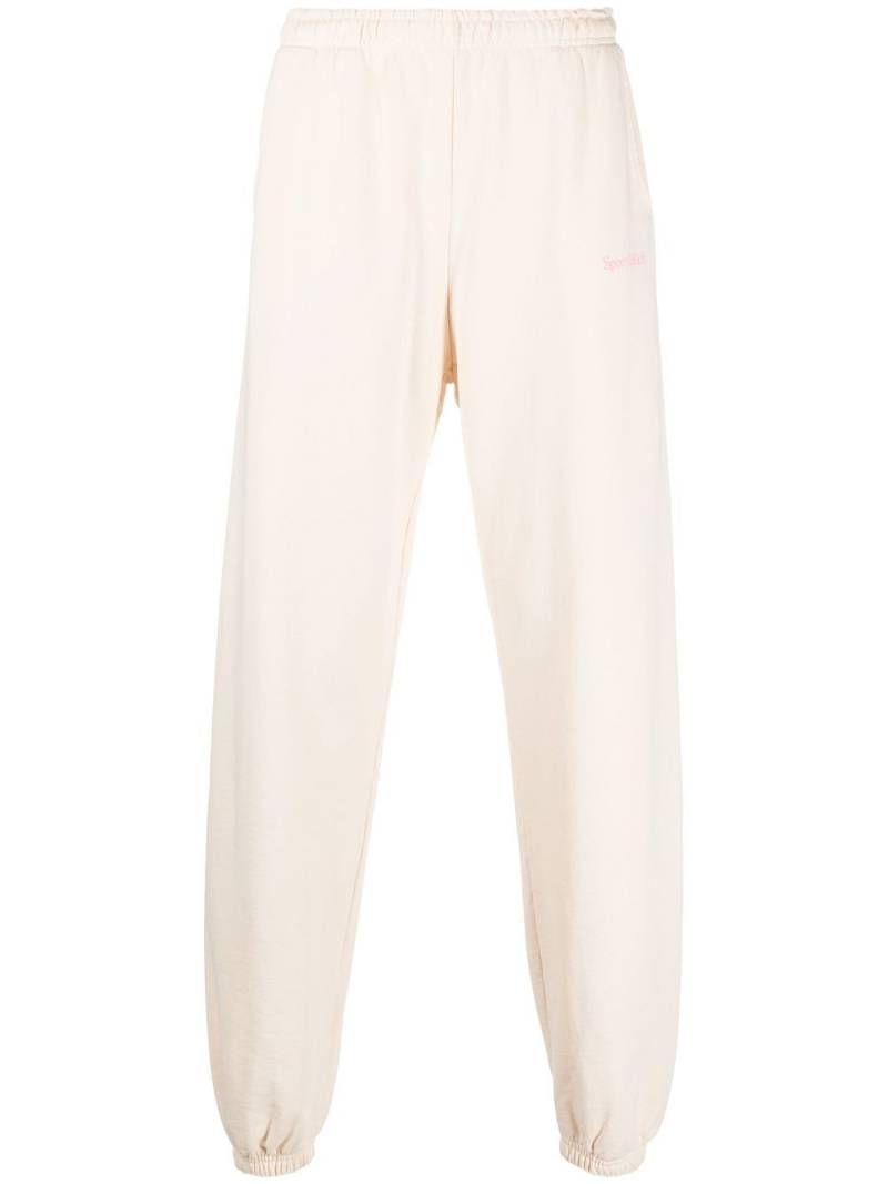 Sporty & Rich logo-print cotton joggers - Neutrals von Sporty & Rich