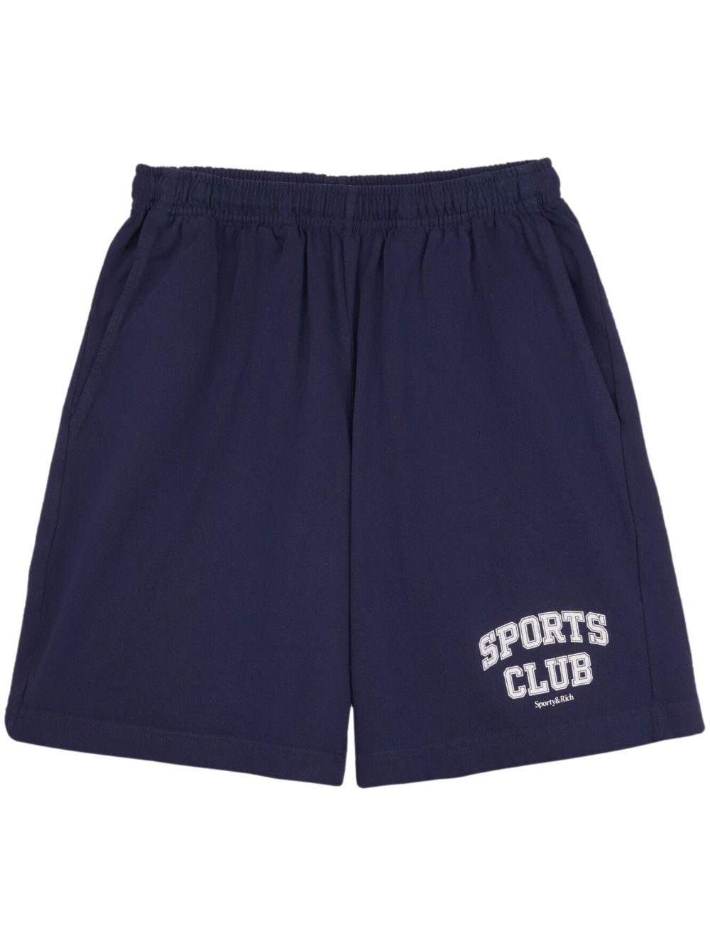 Sporty & Rich logo-print cotton shorts - Blue von Sporty & Rich