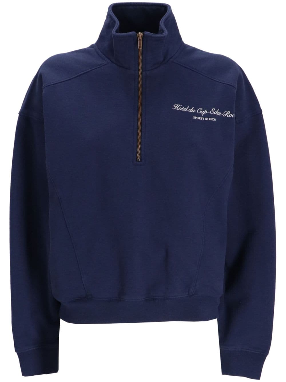 Sporty & Rich logo-print cotton sweatshirt - Blue von Sporty & Rich