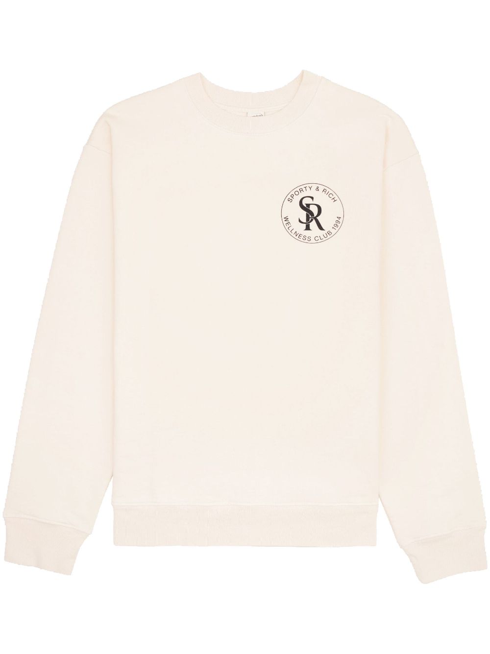 Sporty & Rich logo-print cotton sweatshirt - Neutrals von Sporty & Rich