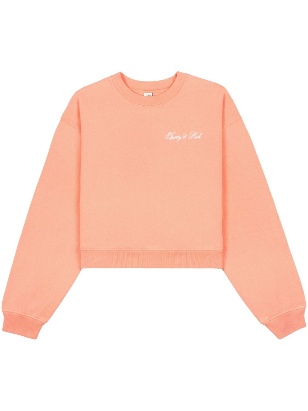 Sporty & Rich logo-print cotton sweatshirt - Orange von Sporty & Rich