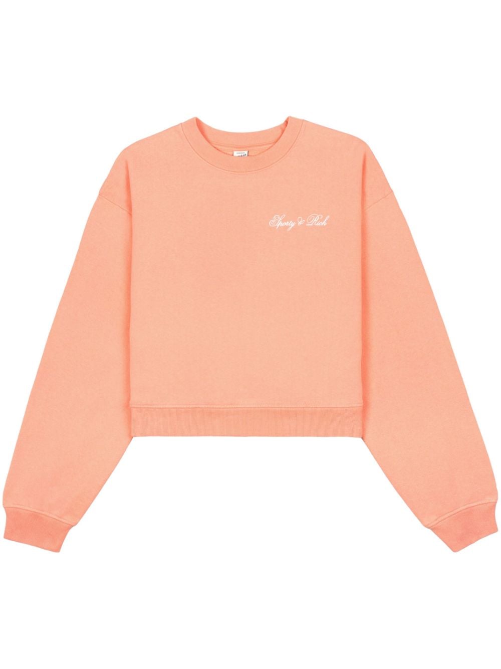 Sporty & Rich logo-print cotton sweatshirt - Orange von Sporty & Rich