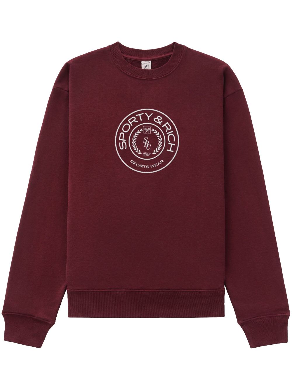 Sporty & Rich logo-print cotton sweatshirt - Red von Sporty & Rich