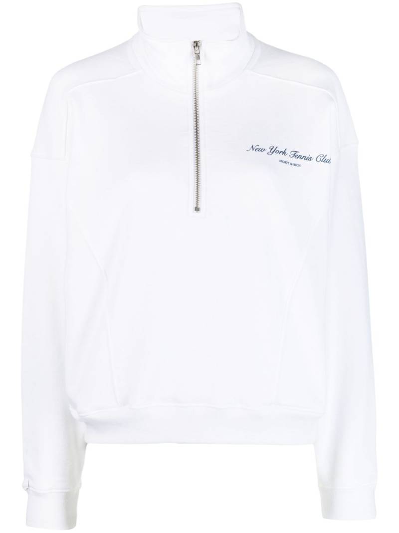 Sporty & Rich logo-print cotton sweatshirt - White von Sporty & Rich