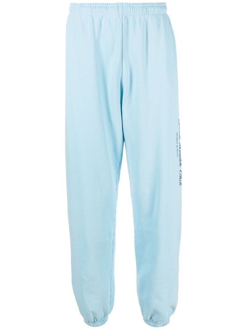 Sporty & Rich logo-print cotton track pants - Blue von Sporty & Rich