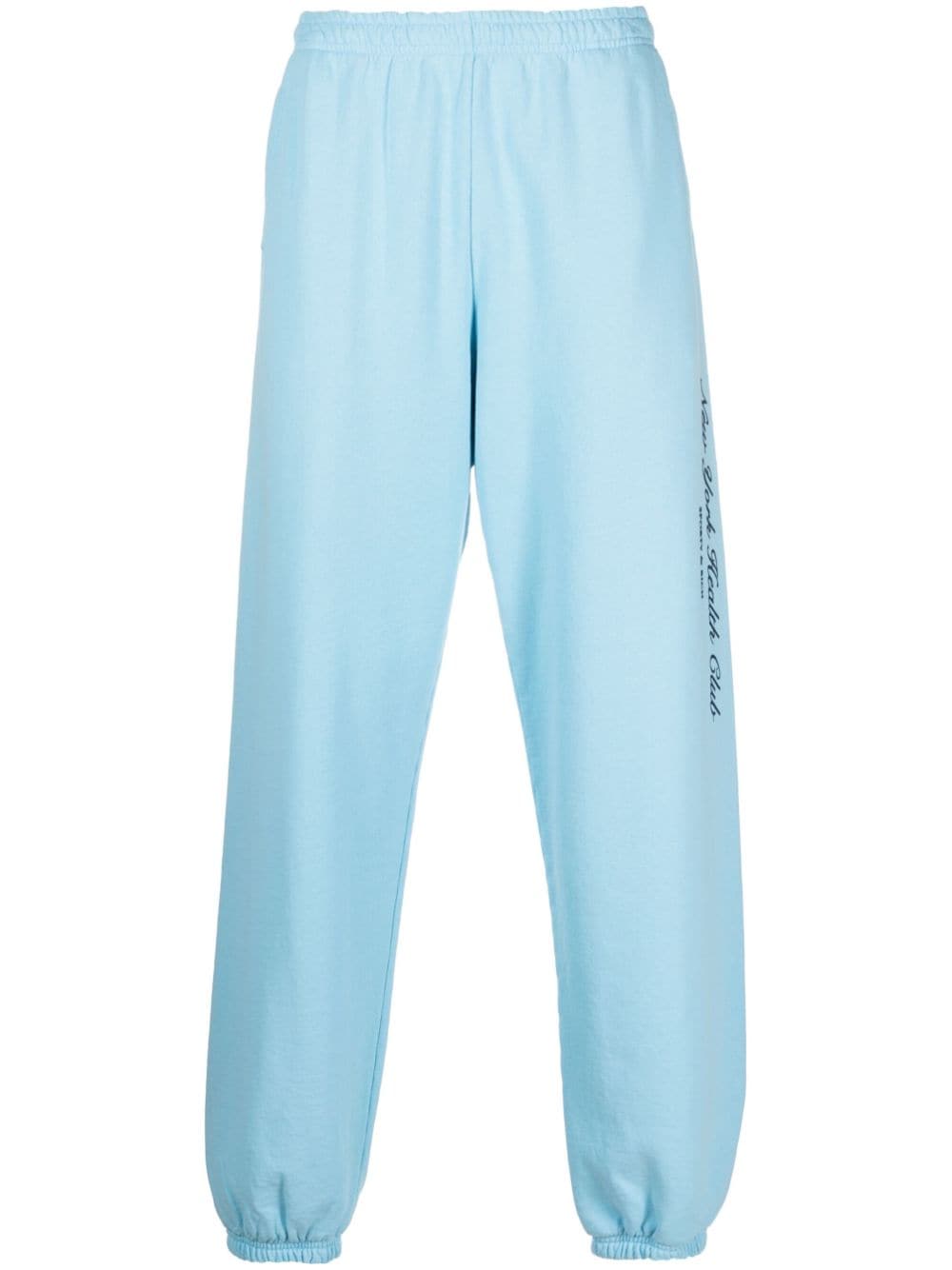 Sporty & Rich logo-print cotton track trousers - Blue von Sporty & Rich