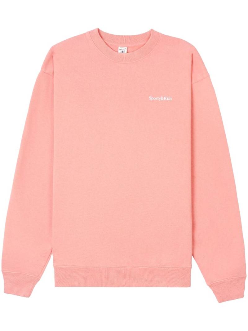 Sporty & Rich logo-print crew-neck sweatshirt - Pink von Sporty & Rich