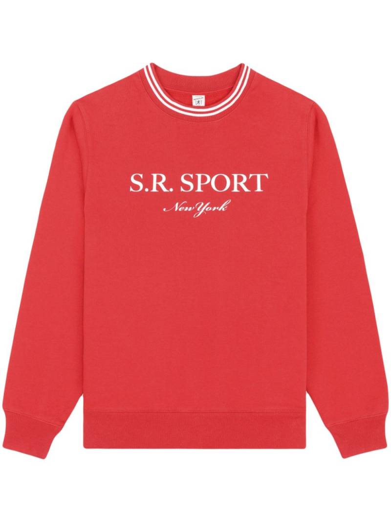 Sporty & Rich logo-print crew-neck sweatshirt - Red von Sporty & Rich