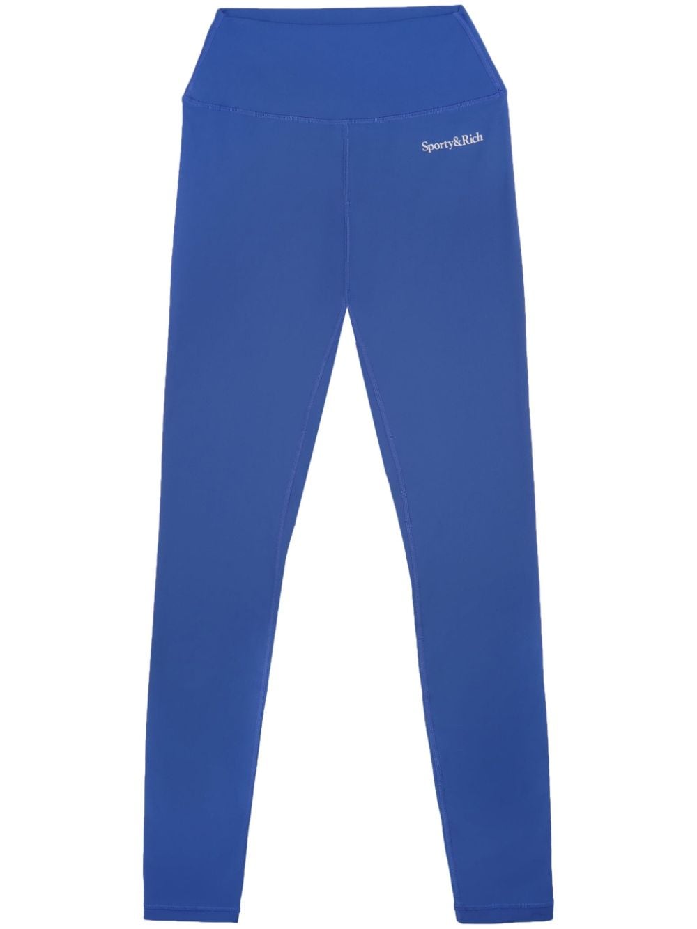 Sporty & Rich logo-print high-waisted leggings - Blue von Sporty & Rich