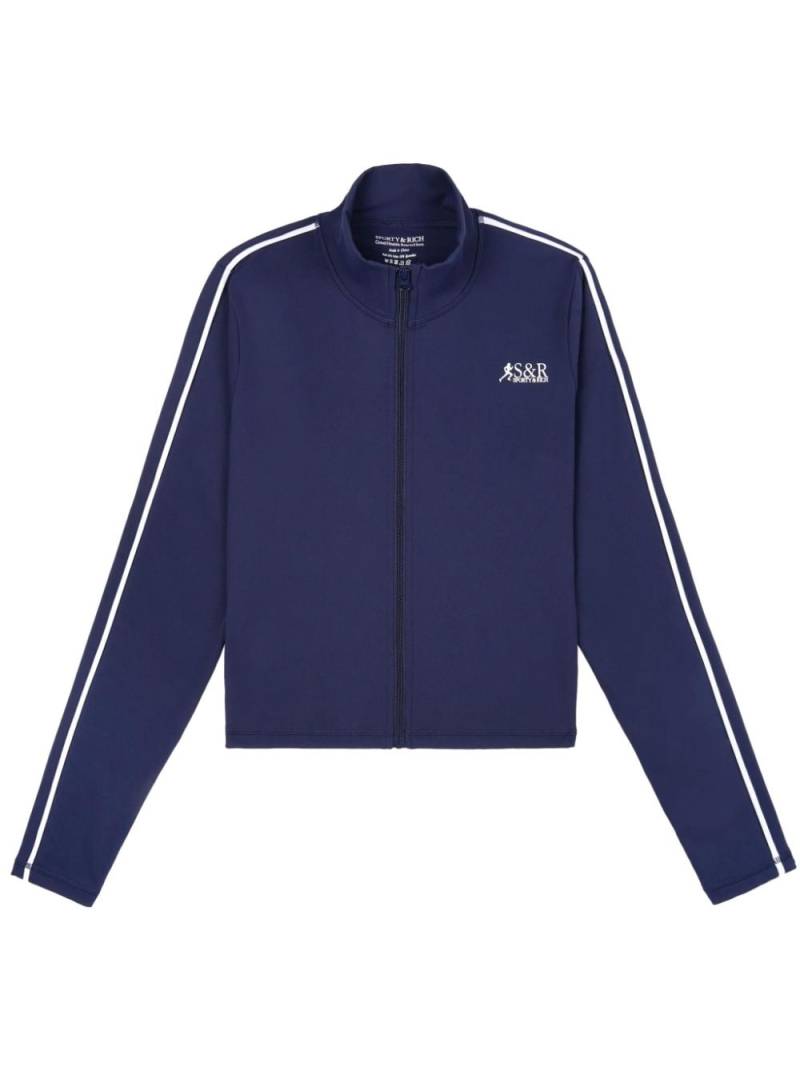 Sporty & Rich logo-print jacket - Blue von Sporty & Rich