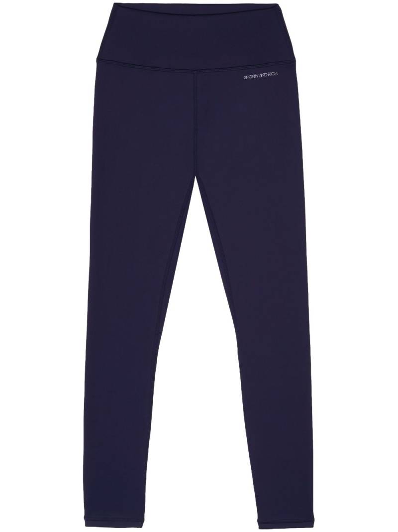 Sporty & Rich logo-print leggings - Blue von Sporty & Rich