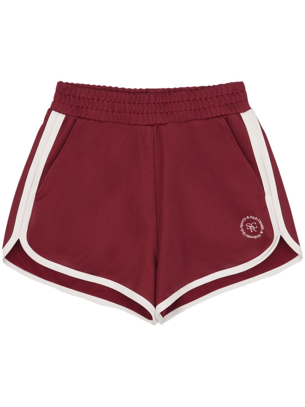 Sporty & Rich logo-print performance shorts - Red von Sporty & Rich