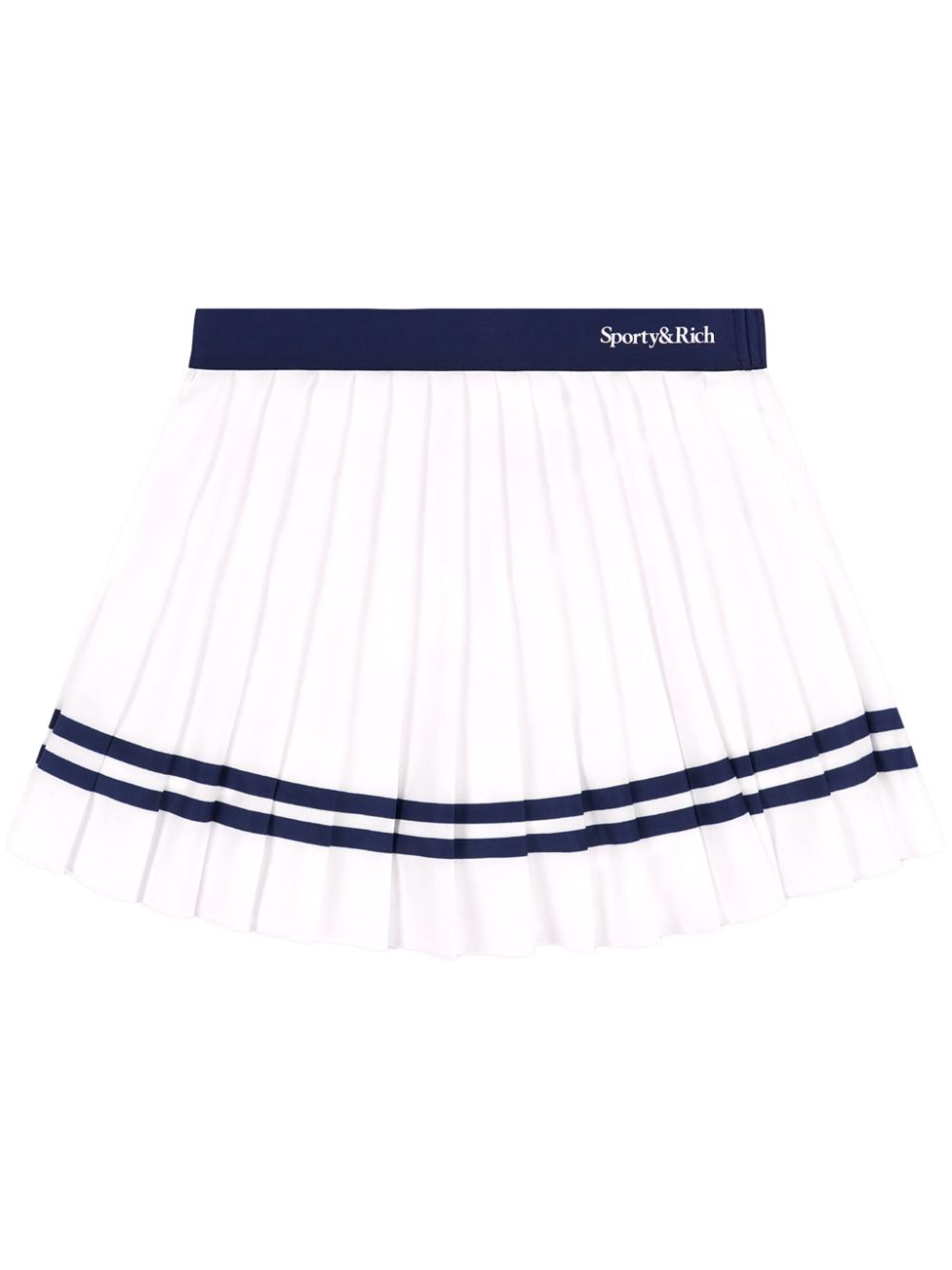 Sporty & Rich logo-print pleated skirt - White von Sporty & Rich